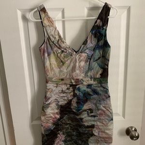 Nicole Miller Watercolor Cocktail Dress